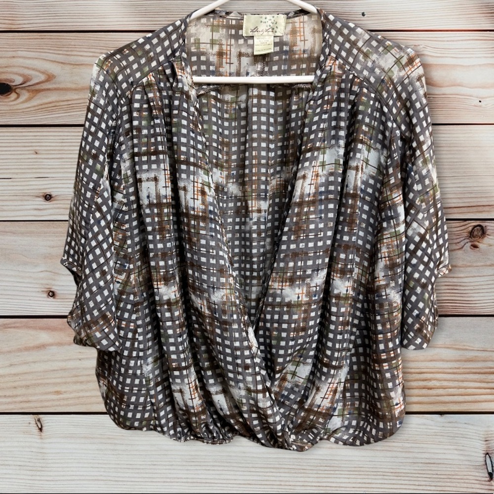 Liberty Love Sheer Surplice Blouse Top Nordstrom Medium